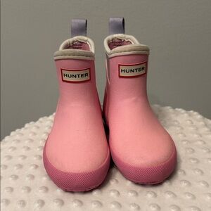 Hunter Kids Pink Short Waterproof Rain Boots